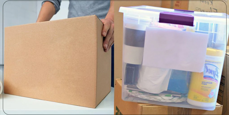 Plastic Containers or Cardboard Boxes?